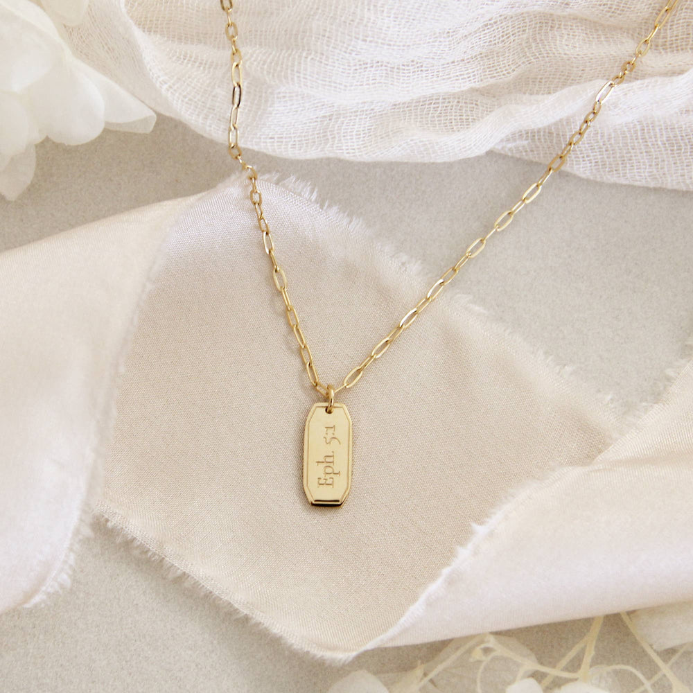 Gold Beloved Necklace with Chain Link | Christian Necklace