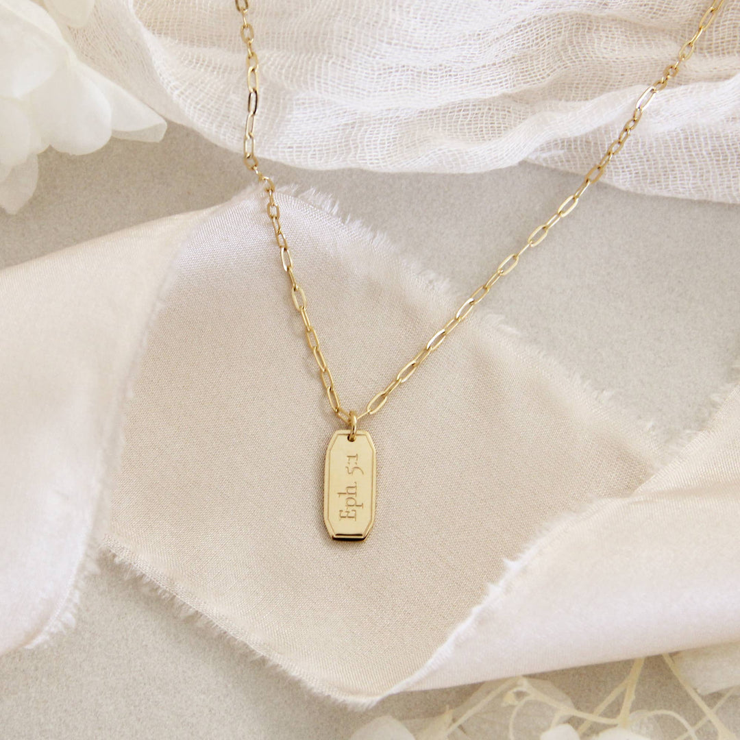 Gold Beloved Necklace with Chain Link | Christian Necklace