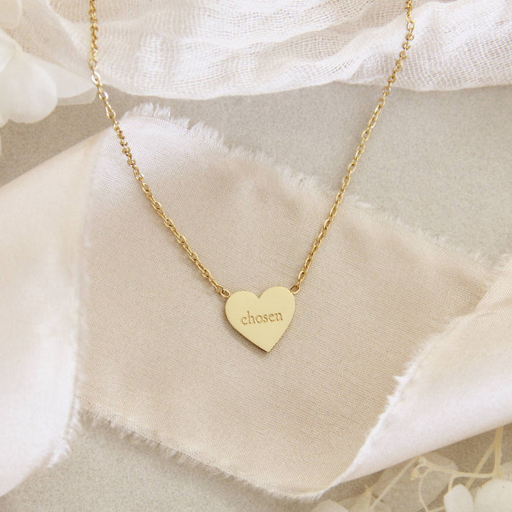 Chosen Heart Pendant Necklace | Christian Necklace