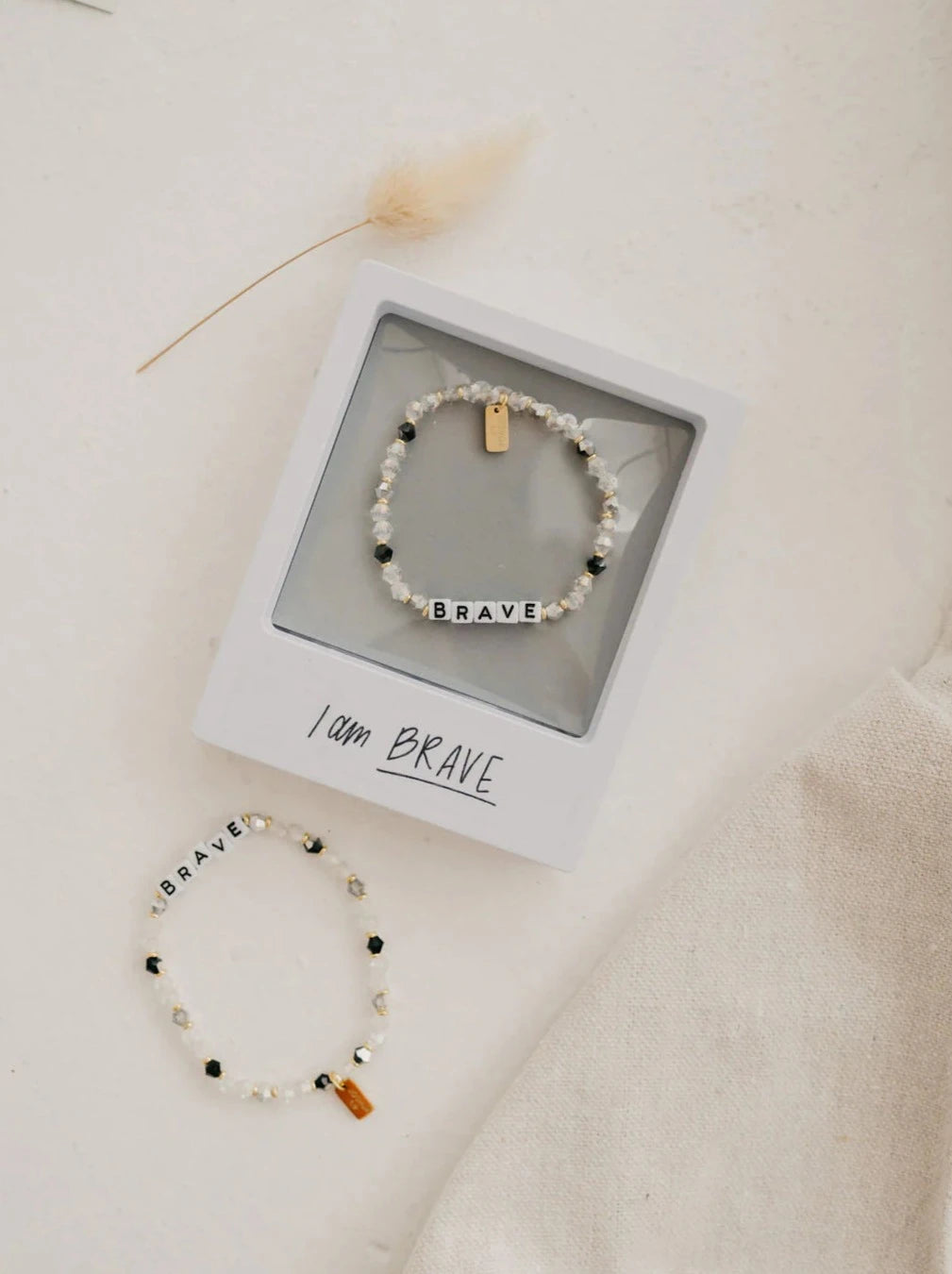 I am Brave Beaded Stretch Bracelet | Dear Heart Jewelry | Christian Bracelet