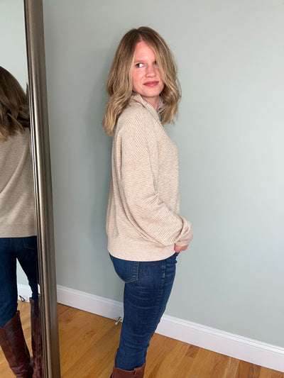 Thread and Supply Merrick Top in Cappucino Heather | Women's Pullover