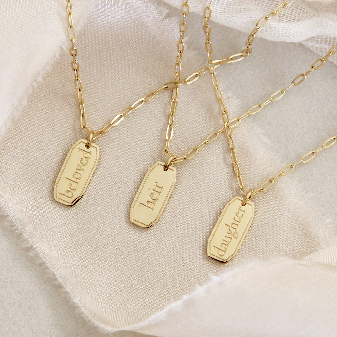 Gold Daughter Pendant Necklace | Christian Necklace