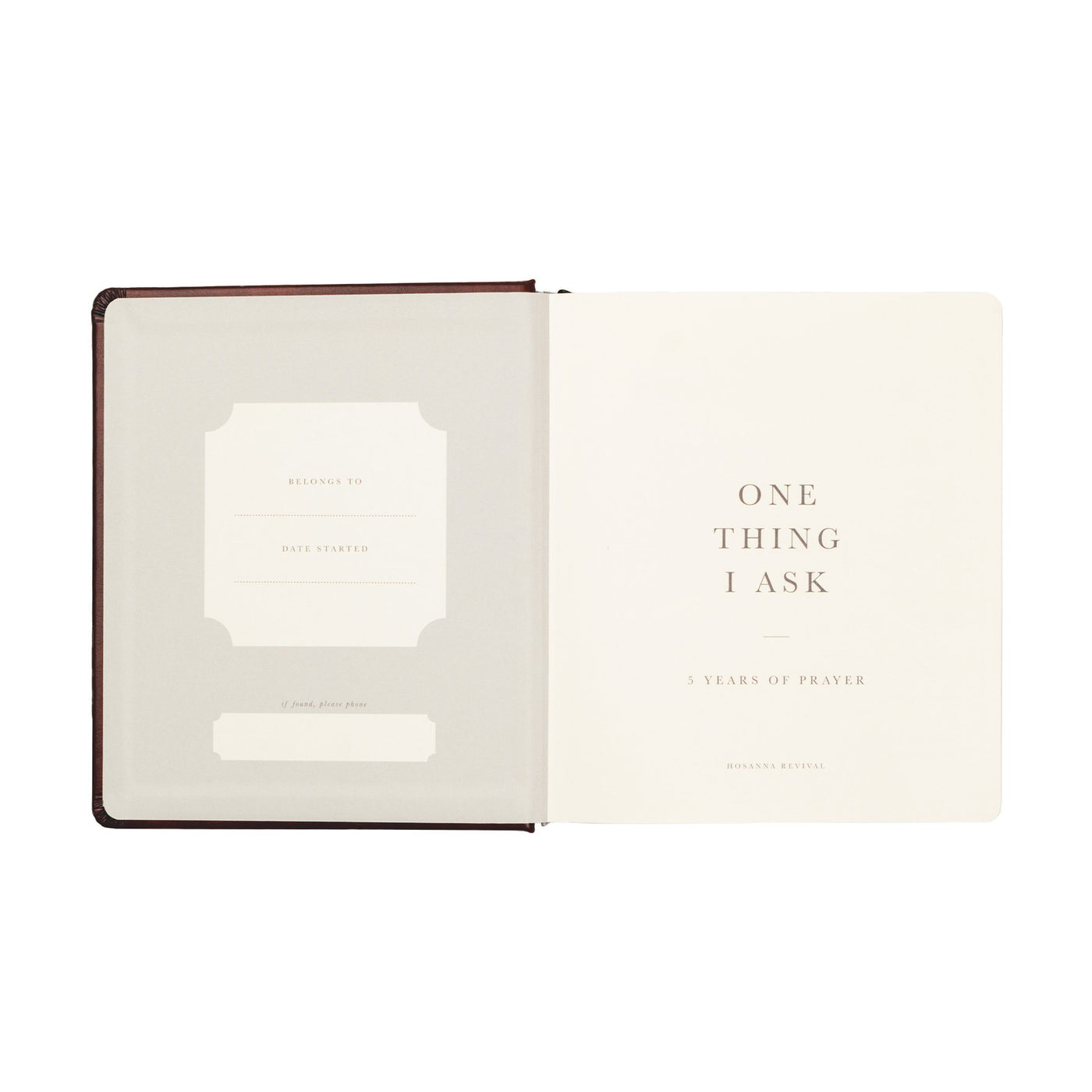 Hosanna Revival Five Year Prayer Journal - One Thing I Ask - Stockholm Theme Interior