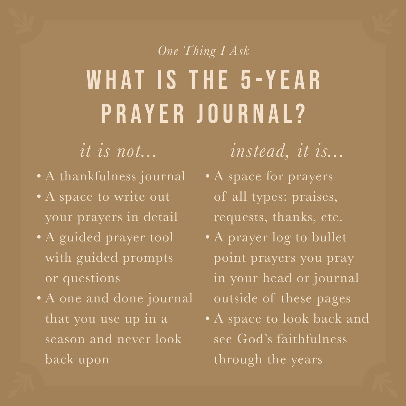 What is a five year prayer journal
