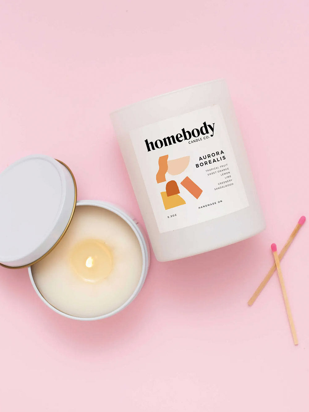 Homebody Candle Co | Burn and Bloom Candle | Aurora Borealis | Wildflower Infused