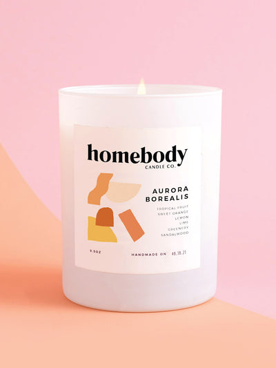 Homebody Candle Co | Burn and Bloom Candle | Aurora Borealis | Wildflower Infused