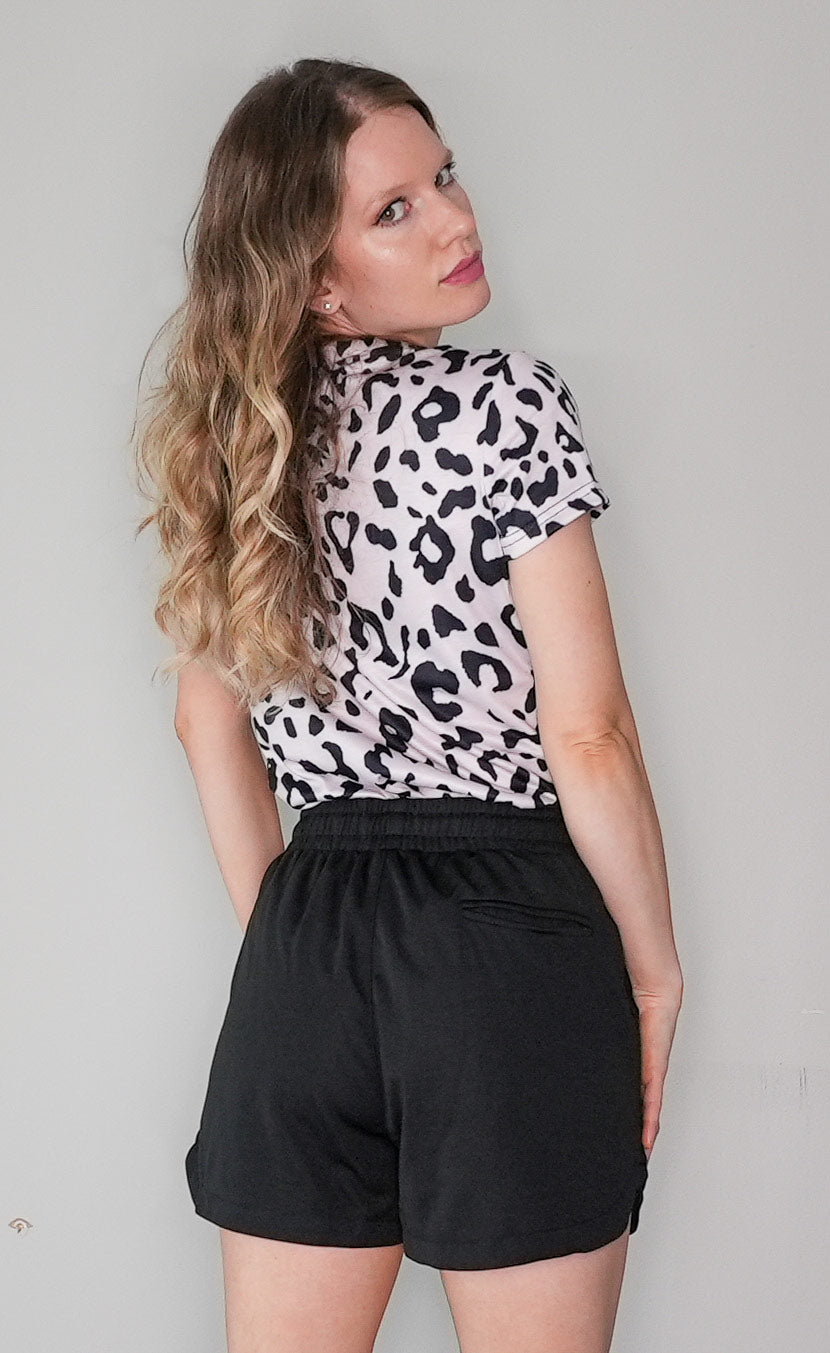 Short Sleeve Leopard Print T-shirt